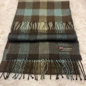100% Cashmere Plaid Scarf Made in Scotland